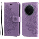Custodia per telefono in pelle goffrata con fiori a 7 petali, For vivo Y600 Pro 5G, For vivo Y21 5G 2026 / vivo Y05 4G, For vivo V70 FE 5G, For vivo S50 5G / V70 5G