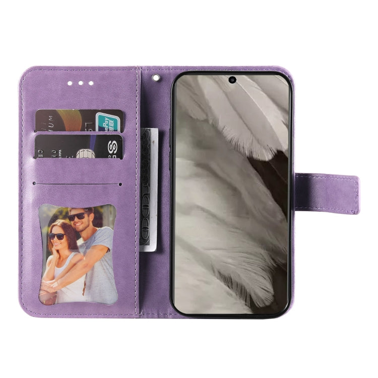 Custodia per telefono in pelle goffrata con fiori a 7 petali, For Google Pixel 8, For Google Pixel 7a, For Google Pixel 7 Pro, For Google Pixel  7