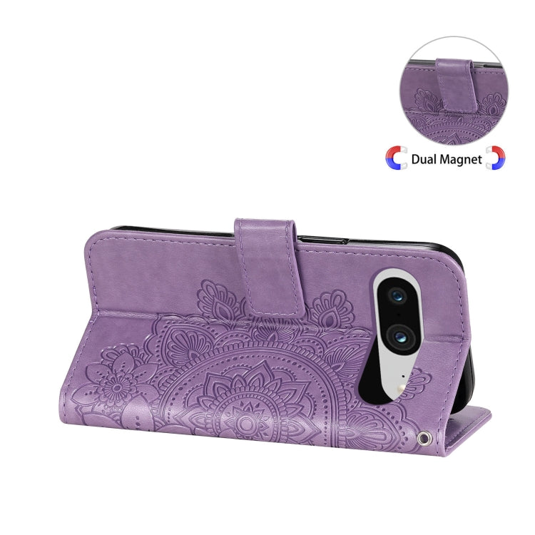 Custodia per telefono in pelle goffrata con fiori a 7 petali, For Google Pixel 8, For Google Pixel 7a, For Google Pixel 7 Pro, For Google Pixel  7
