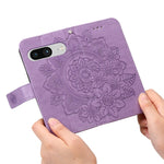 Custodia per telefono in pelle goffrata con fiori a 7 petali, For Google Pixel 8, For Google Pixel 7a, For Google Pixel 7 Pro, For Google Pixel  7