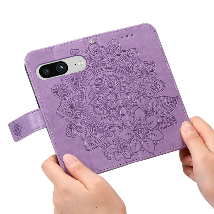 Custodia per telefono in pelle goffrata con fiori a 7 petali, For Google Pixel 8, For Google Pixel 7a, For Google Pixel 7 Pro, For Google Pixel  7