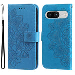 Custodia per telefono in pelle goffrata con fiori a 7 petali, For Google Pixel 8, For Google Pixel 7a, For Google Pixel 7 Pro, For Google Pixel  7