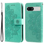 Custodia per telefono in pelle goffrata con fiori a 7 petali, For Google Pixel 8, For Google Pixel 7a, For Google Pixel 7 Pro, For Google Pixel  7
