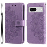Custodia per telefono in pelle goffrata con fiori a 7 petali, For Google Pixel 8, For Google Pixel 7a, For Google Pixel 7 Pro, For Google Pixel  7