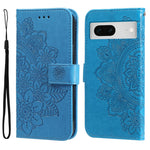 Custodia per telefono in pelle goffrata con fiori a 7 petali, For Google Pixel 8, For Google Pixel 7a, For Google Pixel 7 Pro, For Google Pixel  7