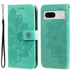 Custodia per telefono in pelle goffrata con fiori a 7 petali, For Google Pixel 8, For Google Pixel 7a, For Google Pixel 7 Pro, For Google Pixel  7