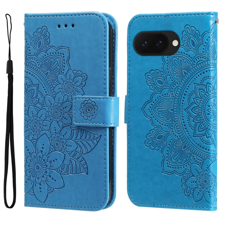 Custodia per telefono in pelle goffrata con fiori a 7 petali, For Google Pixel 11 Pro XL, For Google Pixel 11 / Pixel 11 Pro, For Google Pixel 10a, For Google Pixel 9a