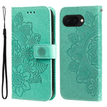 Custodia per telefono in pelle goffrata con fiori a 7 petali, For Google Pixel 11 Pro XL, For Google Pixel 11 / Pixel 11 Pro, For Google Pixel 10a, For Google Pixel 9a