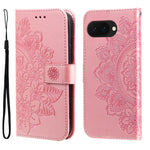 Custodia per telefono in pelle goffrata con fiori a 7 petali, For Google Pixel 11 Pro XL, For Google Pixel 11 / Pixel 11 Pro, For Google Pixel 10a, For Google Pixel 9a