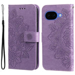 Custodia per telefono in pelle goffrata con fiori a 7 petali, For Google Pixel 11 Pro XL, For Google Pixel 11 / Pixel 11 Pro, For Google Pixel 10a, For Google Pixel 9a