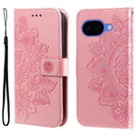 Custodia per telefono in pelle goffrata con fiori a 7 petali, For Google Pixel 11 Pro XL, For Google Pixel 11 / Pixel 11 Pro, For Google Pixel 10a, For Google Pixel 9a