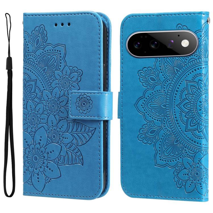 Custodia per telefono in pelle goffrata con fiori a 7 petali, For Google Pixel 11 Pro XL, For Google Pixel 11 / Pixel 11 Pro, For Google Pixel 10a, For Google Pixel 9a