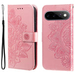 Custodia per telefono in pelle goffrata con fiori a 7 petali, For Google Pixel 11 Pro XL, For Google Pixel 11 / Pixel 11 Pro, For Google Pixel 10a, For Google Pixel 9a
