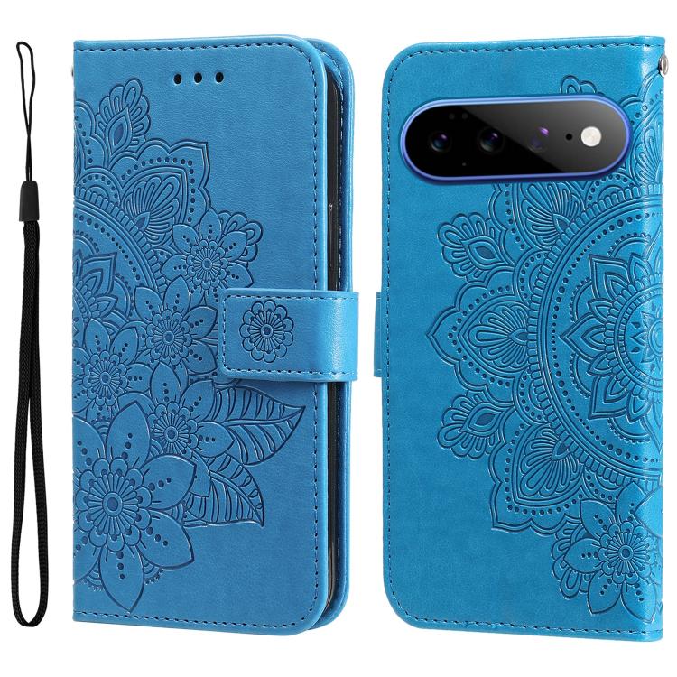 Custodia per telefono in pelle goffrata con fiori a 7 petali, For Google Pixel 11 Pro XL, For Google Pixel 11 / Pixel 11 Pro, For Google Pixel 10a, For Google Pixel 9a