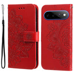 Custodia per telefono in pelle goffrata con fiori a 7 petali, For Google Pixel 11 Pro XL, For Google Pixel 11 / Pixel 11 Pro, For Google Pixel 10a, For Google Pixel 9a