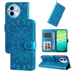 Custodia per telefono in pelle di girasole goffrata, For vivo Y300 Pro, For vivo Y38 5G / T3x 5G Global, For vivo Y100 IDN / Y200e 5G Global, For vivo Y03 4G