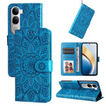 Custodia per telefono in pelle di girasole goffrata, For vivo X200, For vivo X200 Pro mini, For vivo X200 Pro, For vivo V40 Lite 4G / 5G IDN