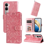 Custodia per telefono in pelle di girasole goffrata, For vivo X200, For vivo X200 Pro mini, For vivo X200 Pro, For vivo V40 Lite 4G / 5G IDN