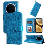 Custodia per telefono in pelle di girasole goffrata, For vivo X200, For vivo X200 Pro mini, For vivo X200 Pro, For vivo V40 Lite 4G / 5G IDN