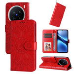 Custodia per telefono in pelle di girasole goffrata, For vivo X200, For vivo X200 Pro mini, For vivo X200 Pro, For vivo V40 Lite 4G / 5G IDN