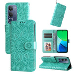 Custodia per telefono in pelle di girasole goffrata, For vivo V50, For vivo S20, For vivo S20 Pro, For vivo Y19s