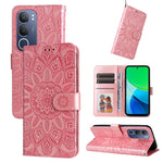 Custodia per telefono in pelle di girasole goffrata, For vivo V50, For vivo S20, For vivo S20 Pro, For vivo Y19s