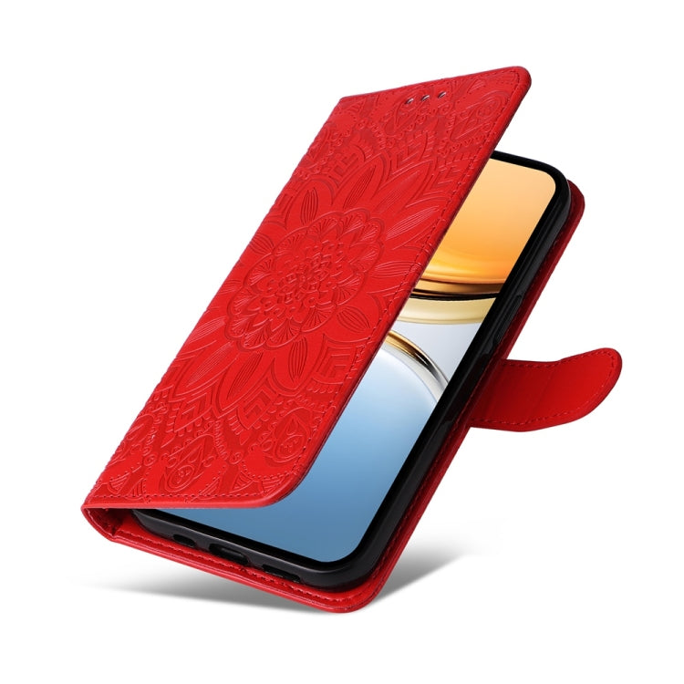Custodia per telefono in pelle di girasole goffrata, For vivo Y300 Pro, For vivo Y38 5G / T3x 5G Global, For vivo Y100 IDN / Y200e 5G Global, For vivo Y03 4G