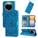 Custodia per telefono in pelle di girasole goffrata, For vivo Y300 Pro, For vivo Y38 5G / T3x 5G Global, For vivo Y100 IDN / Y200e 5G Global, For vivo Y03 4G