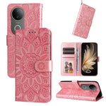 Custodia per telefono in pelle di girasole goffrata, For vivo V50, For vivo S20, For vivo S20 Pro, For vivo Y19s