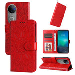 Custodia per telefono in pelle di girasole goffrata, For vivo V50, For vivo S20, For vivo S20 Pro, For vivo Y19s
