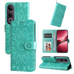 Custodia per telefono in pelle di girasole goffrata, For vivo V50 Lite 4G / 5G, For vivo Y39 5G / Y300i, For vivo Y29s 5G / Y04 4G, For vivo Y29 4G