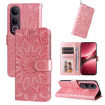 Custodia per telefono in pelle di girasole goffrata, For vivo V50 Lite 4G / 5G, For vivo Y39 5G / Y300i, For vivo Y29s 5G / Y04 4G, For vivo Y29 4G