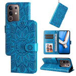 Custodia per telefono in pelle di girasole goffrata, For vivo V50 Lite 4G / 5G, For vivo Y39 5G / Y300i, For vivo Y29s 5G / Y04 4G, For vivo Y29 4G