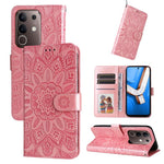Custodia per telefono in pelle di girasole goffrata, For vivo V50 Lite 4G / 5G, For vivo Y39 5G / Y300i, For vivo Y29s 5G / Y04 4G, For vivo Y29 4G