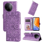 Custodia per telefono in pelle di girasole goffrata, For vivo V50 Lite 4G / 5G, For vivo Y39 5G / Y300i, For vivo Y29s 5G / Y04 4G, For vivo Y29 4G