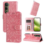 Custodia per telefono in pelle di girasole goffrata, For vivo Y31 5G 2025, For vivo Y400 5G, For vivo V60 5G Global, For vivo Y400 Pro 5G / V40e / iQOO Z9s