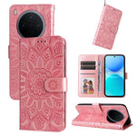 Custodia per telefono in pelle di girasole goffrata, For vivo Y500 Pro 5G, For vivo X300 Pro, For vivo X300, For vivo V60 Lite 4G / 5G