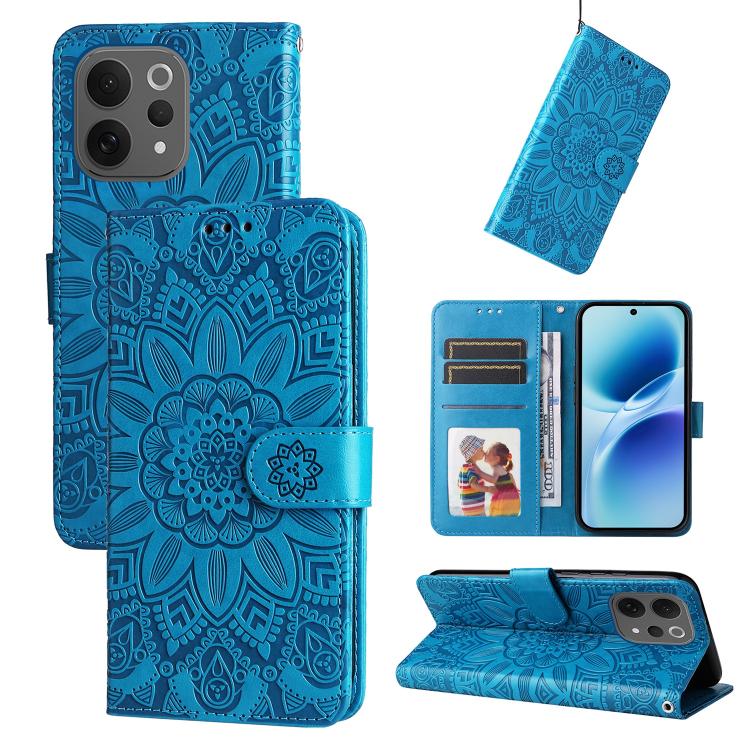 Custodia per telefono in pelle di girasole goffrata, For vivo Y600 Pro 5G, For vivo Y21 5G 2026 / vivo Y05 4G, For vivo V70 FE 5G, For vivo S50 5G / V70 5G