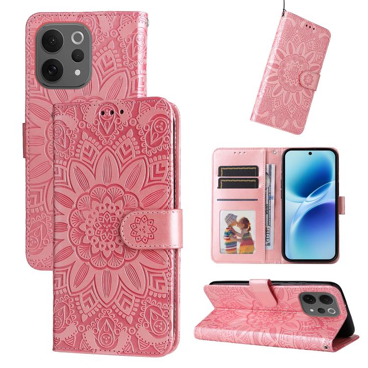 Custodia per telefono in pelle di girasole goffrata, For vivo Y600 Pro 5G, For vivo Y21 5G 2026 / vivo Y05 4G, For vivo V70 FE 5G, For vivo S50 5G / V70 5G