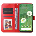 Custodia per telefono in pelle di girasole goffrata, For Google Pixel 7