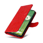 Custodia per telefono in pelle di girasole goffrata, For Google Pixel 7