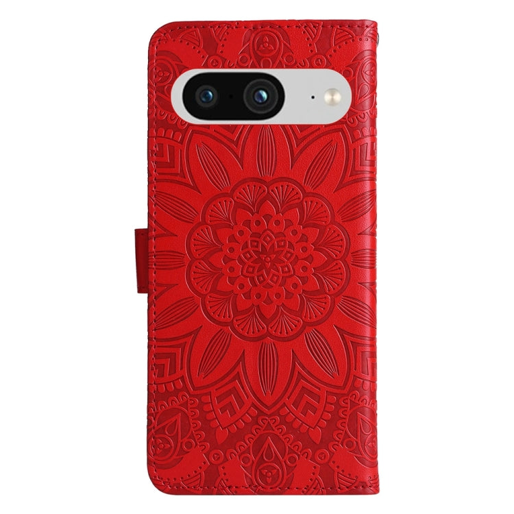 Custodia per telefono in pelle di girasole goffrata, For Google Pixel 8, For Google Pixel 7a, For Google Pixel 7 Pro, For Google Pixel 7