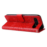 Custodia per telefono in pelle di girasole goffrata, For Google Pixel 9 Pro, For Google Pixel 9, For Google Pixel 8a, For Google Pixel 8 Pro