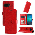 Custodia per telefono in pelle di girasole goffrata, For Google Pixel 11 Pro XL, For Google Pixel 11 / Pixel 11 Pro, For Google Pixel 10a, For Google Pixel 9a