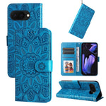 Custodia per telefono in pelle di girasole goffrata, For Google Pixel 11 Pro XL, For Google Pixel 11 / Pixel 11 Pro, For Google Pixel 10a, For Google Pixel 9a
