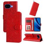 Custodia per telefono in pelle di girasole goffrata, For Google Pixel 11 Pro XL, For Google Pixel 11 / Pixel 11 Pro, For Google Pixel 10a, For Google Pixel 9a