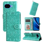 Custodia per telefono in pelle di girasole goffrata, For Google Pixel 11 Pro XL, For Google Pixel 11 / Pixel 11 Pro, For Google Pixel 10a, For Google Pixel 9a
