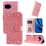 Custodia per telefono in pelle di girasole goffrata, For Google Pixel 11 Pro XL, For Google Pixel 11 / Pixel 11 Pro, For Google Pixel 10a, For Google Pixel 9a