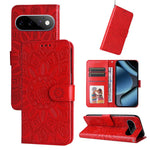 Custodia per telefono in pelle di girasole goffrata, For Google Pixel 11 Pro XL, For Google Pixel 11 / Pixel 11 Pro, For Google Pixel 10a, For Google Pixel 9a