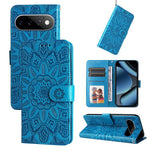Custodia per telefono in pelle di girasole goffrata, For Google Pixel 11 Pro XL, For Google Pixel 11 / Pixel 11 Pro, For Google Pixel 10a, For Google Pixel 9a